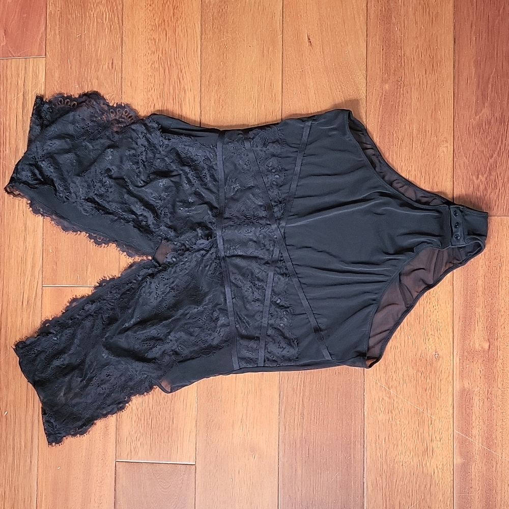 teddy / bodysuit  secret possessions size L Black , new